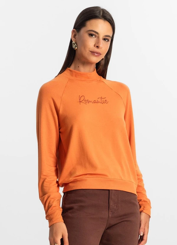 Rovitex - Blusão Raglan Feminino Laranja