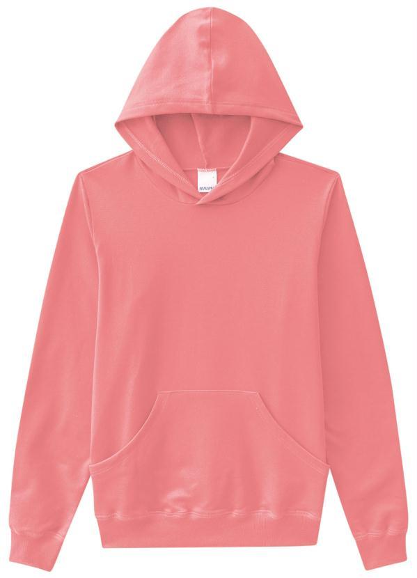 Malwee - Blusão Rosa em Moletom com Capuz Feminino