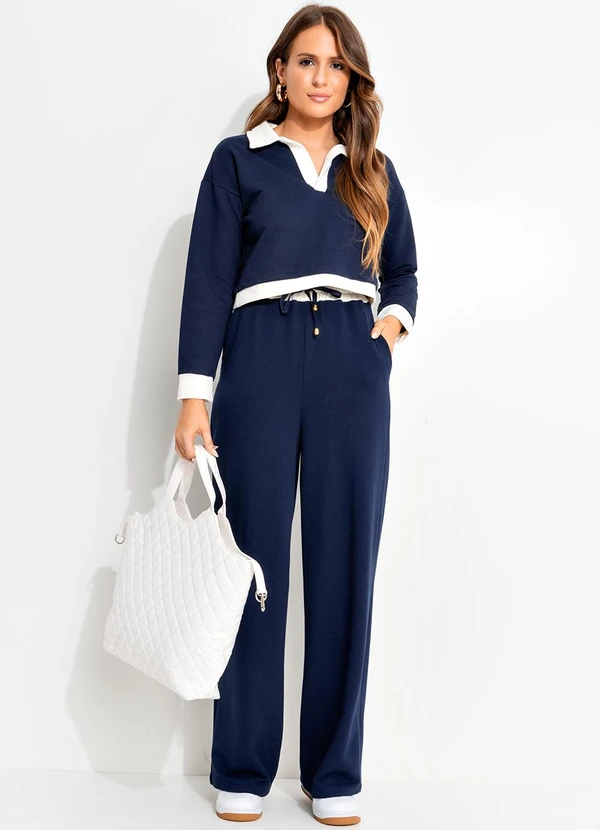 Quintess - Casaco Azul Escuro em Moletom 3