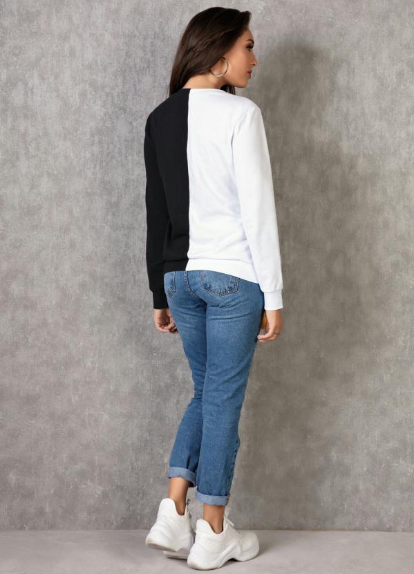 Outlet - Casaco Branco e Preto com Faixa Amarela 4