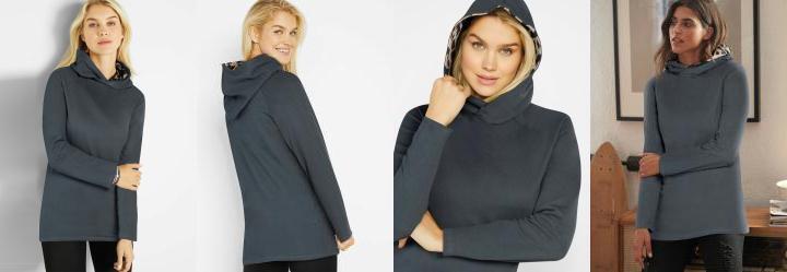 Casaco com Capuz Cinza