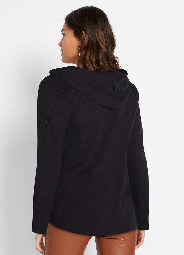 Outlet - Casaco com Capuz Preto 2