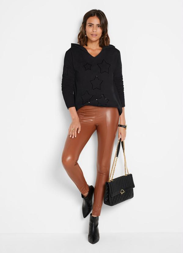 Outlet - Casaco com Capuz Preto 3