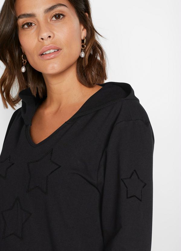 Outlet - Casaco com Capuz Preto 4