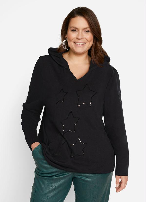 Outlet - Casaco com Capuz Preto 5