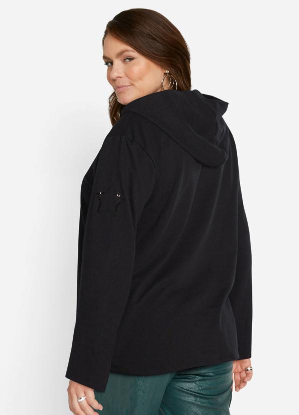 Outlet - Casaco com Capuz Preto 6