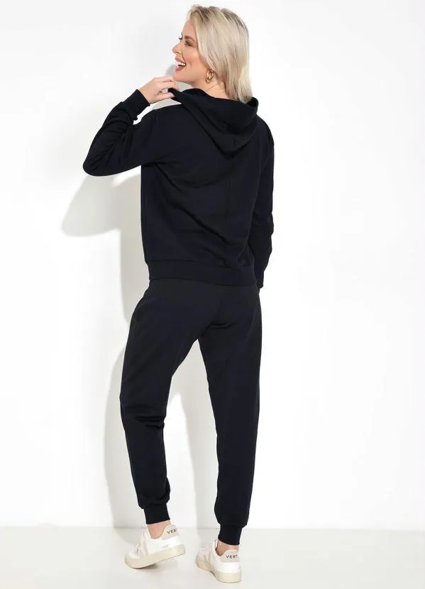 Moda Pop - Casaco com Touca Preta 4