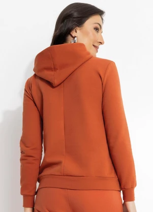 Moda Pop - Casaco com Touca Telha - MODA POP