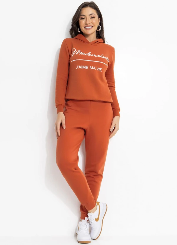 Moda Pop - Casaco com Touca Telha 3