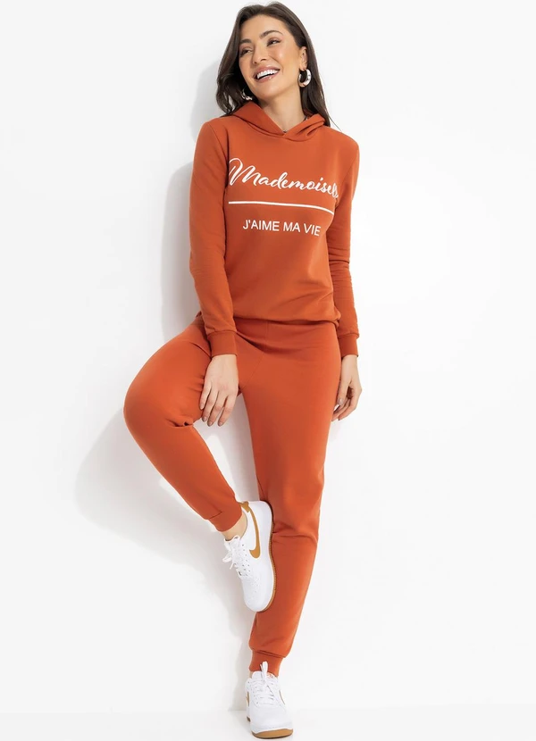 Moda Pop - Casaco com Touca Telha 6