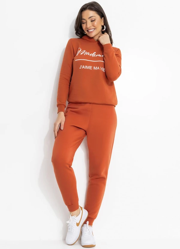 Moda Pop - Casaco com Touca Telha 7