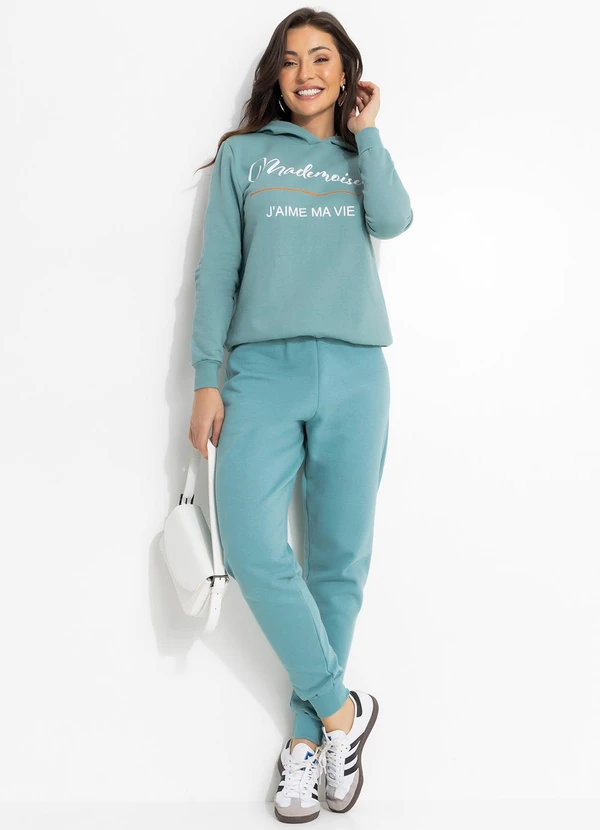 Moda Pop - Casaco com Touca Verde 3