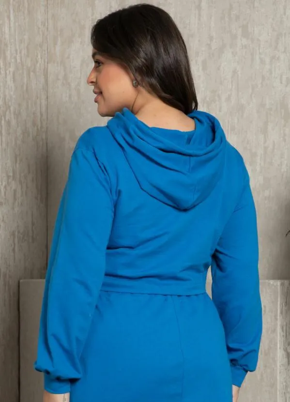 Quintess - Casaco Cropped com Ponteiras Azul 7