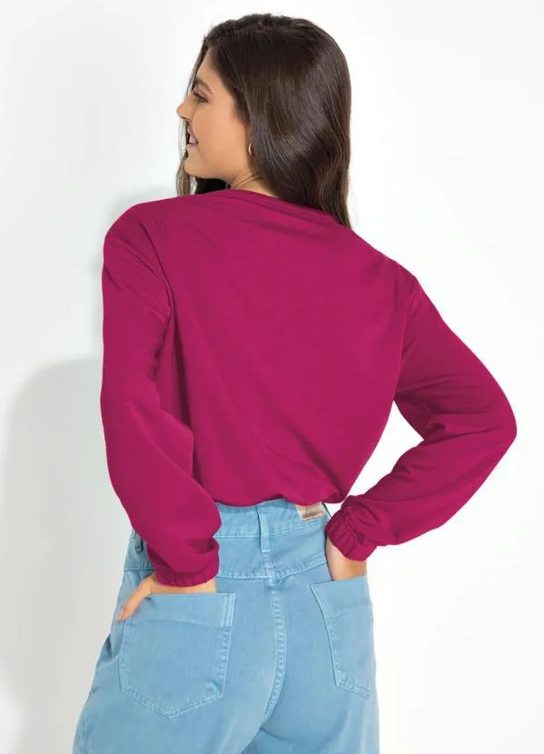 - Casaco Cropped Pink com Estampa The Simpsons 2