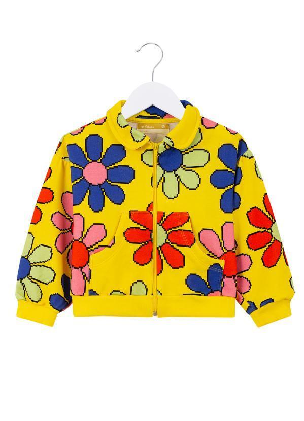 Fábula - Casaco de Moletom Florpix Amarelo