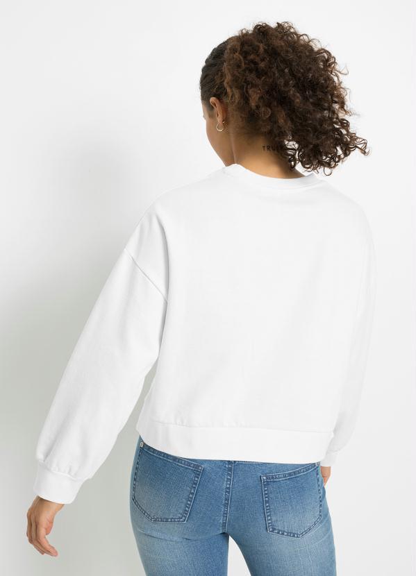 bonprix - Casaco Decote Redondo Branco 2