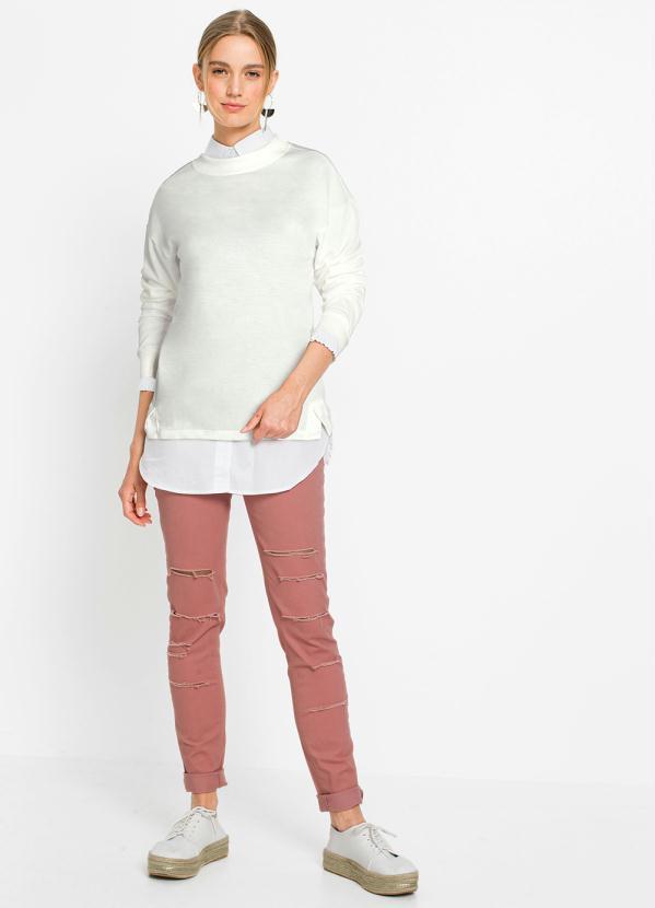 Queima Estoque - Casaco Manga Longa Off White 4