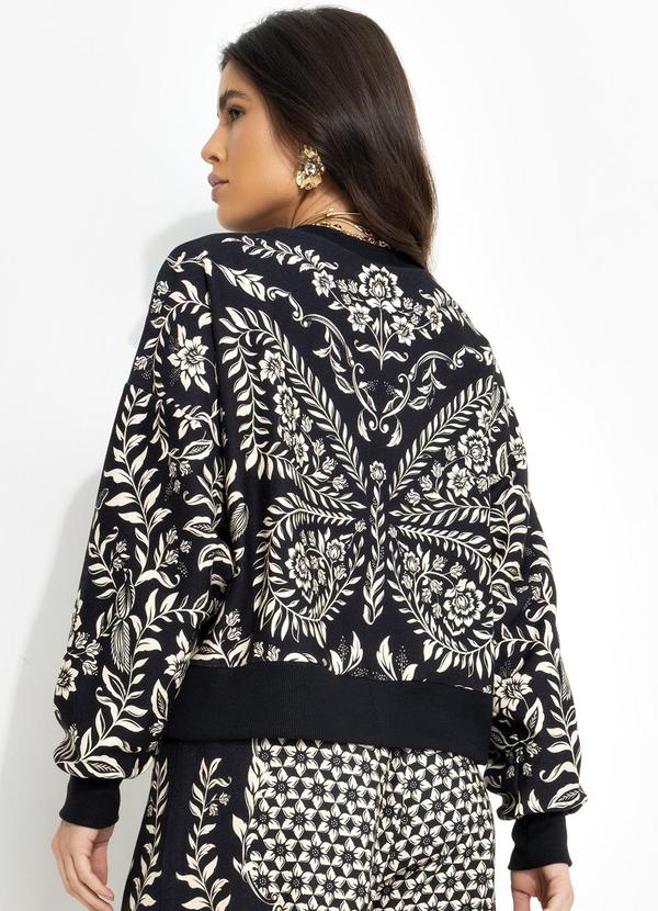 Farm - Casaco Moletom Borbolina Preto 2