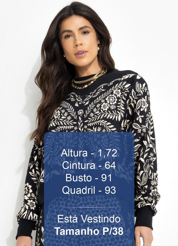 Farm - Casaco Moletom Borbolina Preto 5