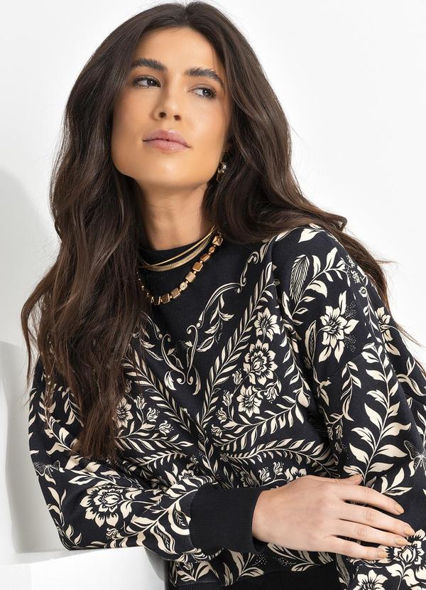 Farm - Casaco Moletom Borbolina Preto 8