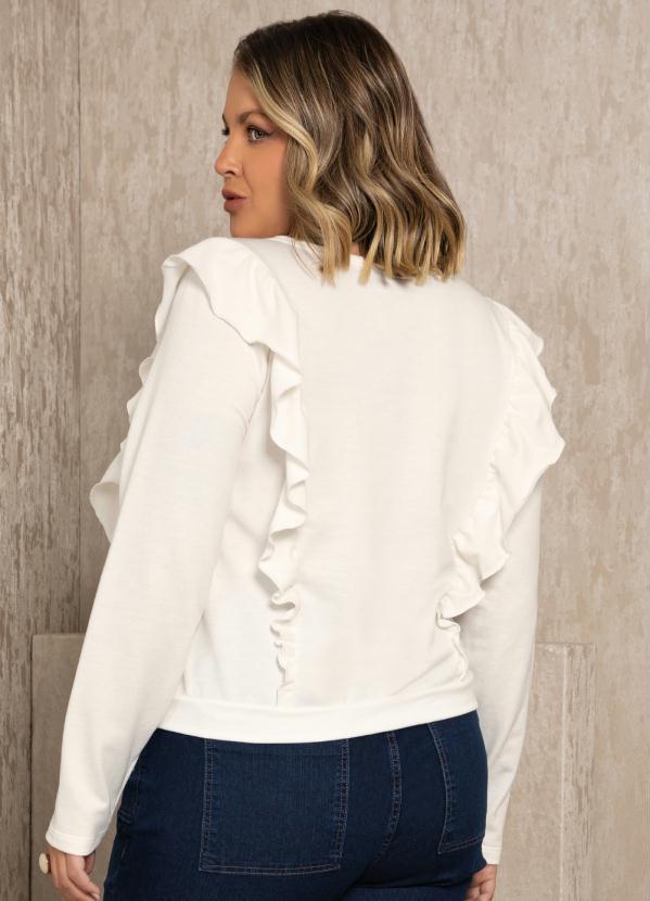 Quintess - Casaco Off White com Babado 6