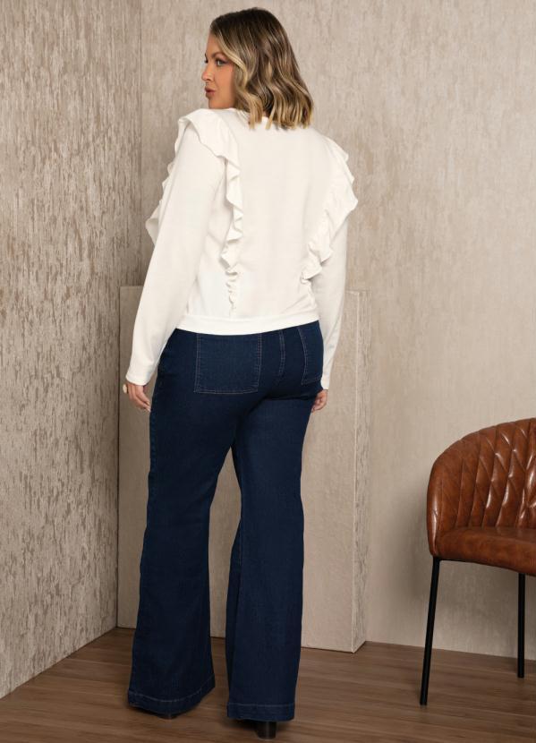 Quintess - Casaco Off White com Babado 8