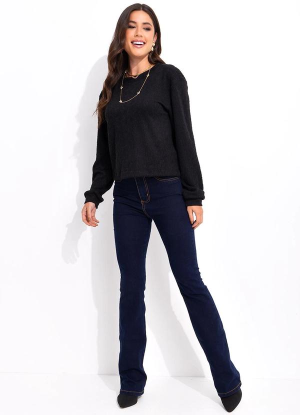 Bimini - Casaco Preto em Malha Jacquard 7