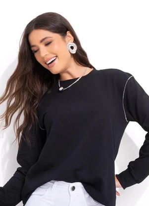 Bimini - Casaco Preto em Moletinho - BIMINI