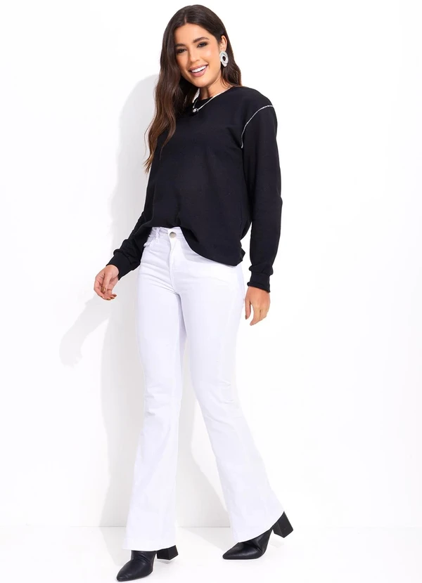 Bimini - Casaco Preto em Moletinho 3