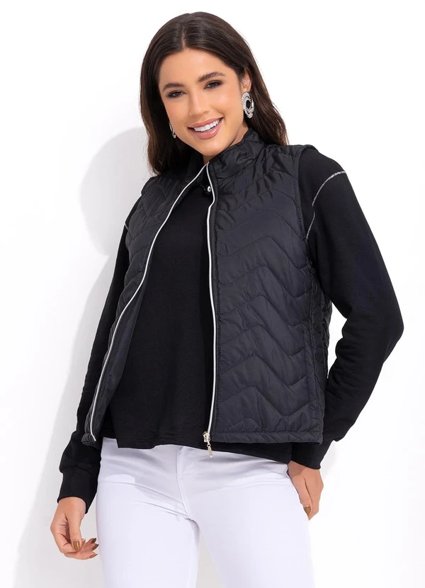 Bimini - Casaco Preto em Moletinho 5