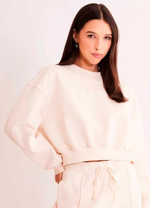 Sofie - Casaco Soft em Moletom Felpado Branco - SOFIE