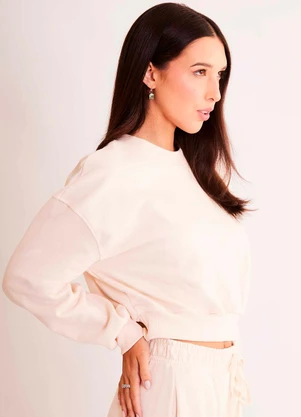 Sofie - Casaco Soft em Moletom Felpado Branco - SOFIE