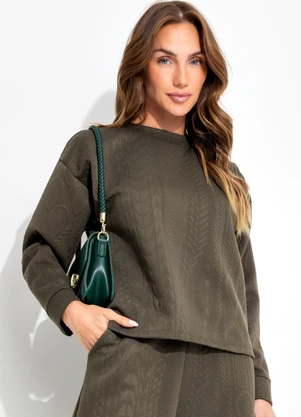 Quintess - Casaco Verde Militar em Malha Colméia - QUINTESS