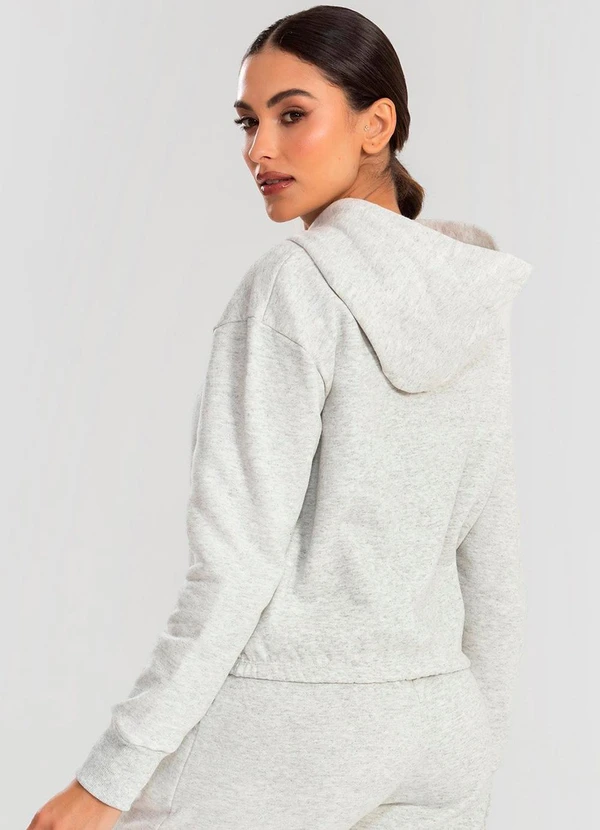 Meu Jeans - Cropped Moletom com Capuz Mescla Banana 2