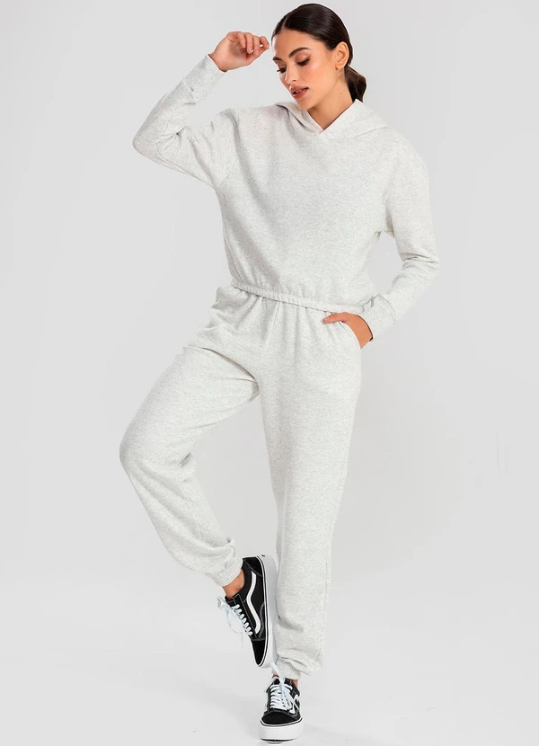 Meu Jeans - Cropped Moletom com Capuz Mescla Banana 3