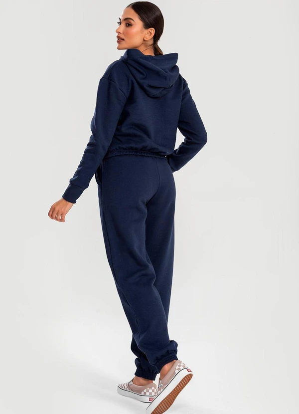 Meu Jeans - Cropped Moletom com Capuz Mescla Escuro 4