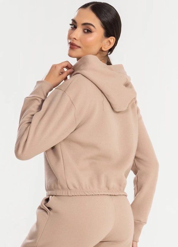 Meu Jeans - Cropped Moletom com Capuz Terra 2