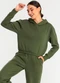 Meu Jeans - Cropped Moletom com Capuz Pink - variação: Verde Militar