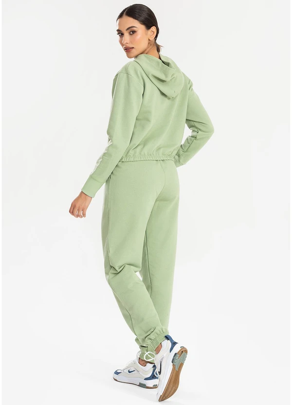 Meu Jeans - Cropped Moletom com Capuz Verde Pistache 5