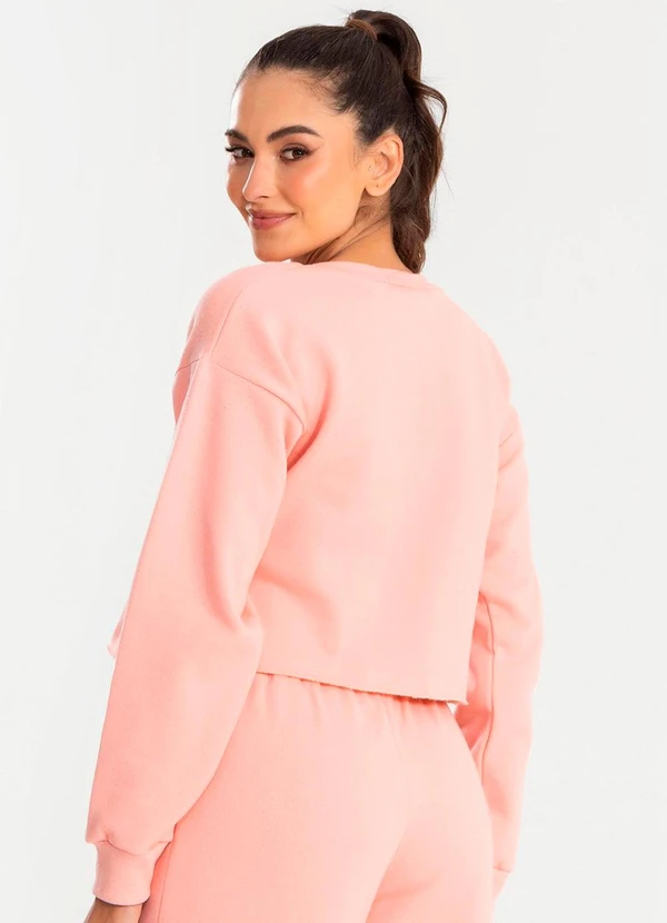 Meu Jeans - Cropped Moletom Manga Longa Evy Blush 2