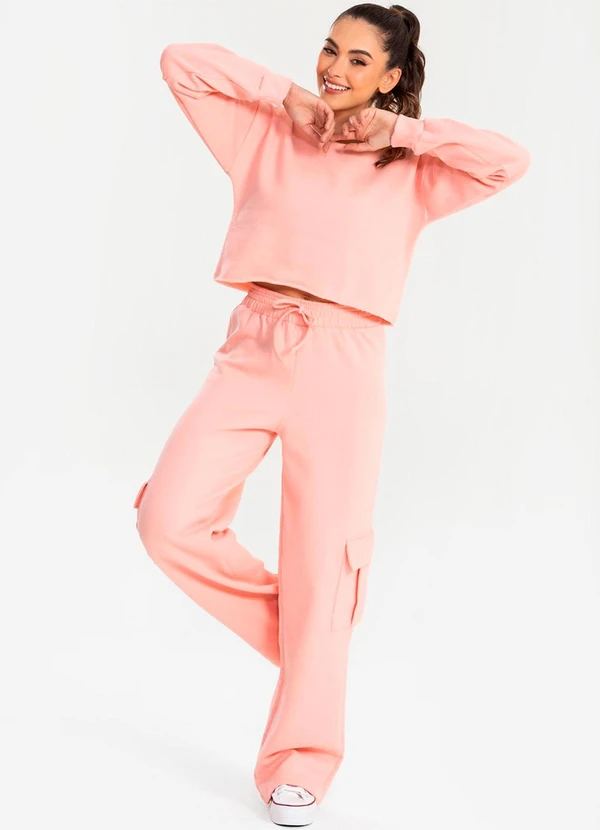 Meu Jeans - Cropped Moletom Manga Longa Evy Blush 4