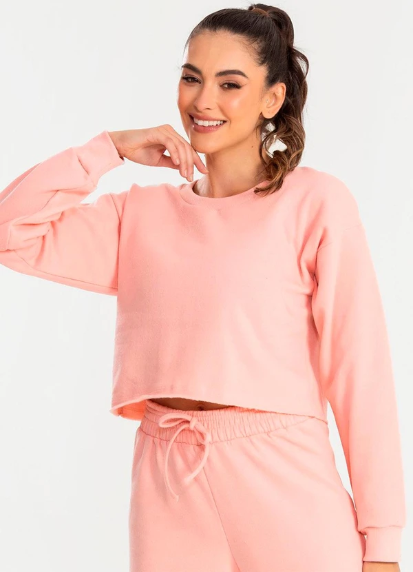 Meu Jeans - Cropped Moletom Manga Longa Evy Blush 5