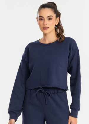 Meu Jeans - Cropped Moletom Manga Longa Evy Marinho - MEU JEANS