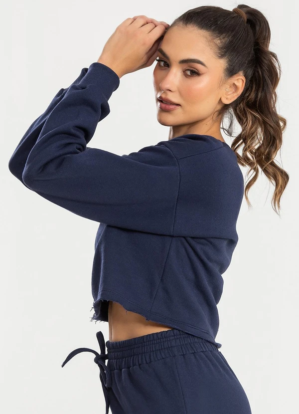 Meu Jeans - Cropped Moletom Manga Longa Evy Marinho 5