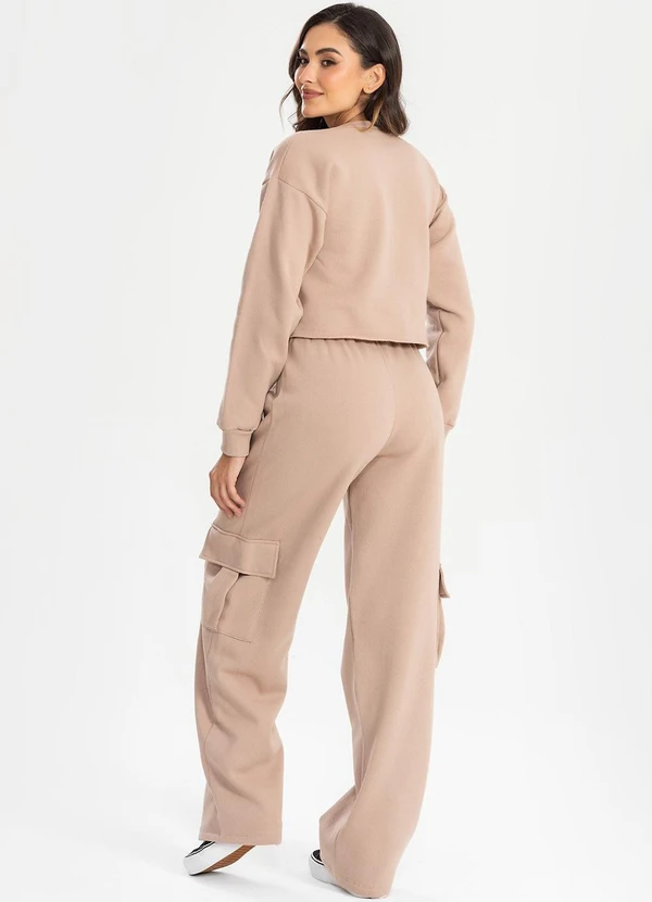 Meu Jeans - Cropped Moletom Manga Longa Evy Terra 4