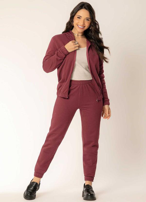 Cativa - Jaqueta de Moletom Peluciada Vermelho 2