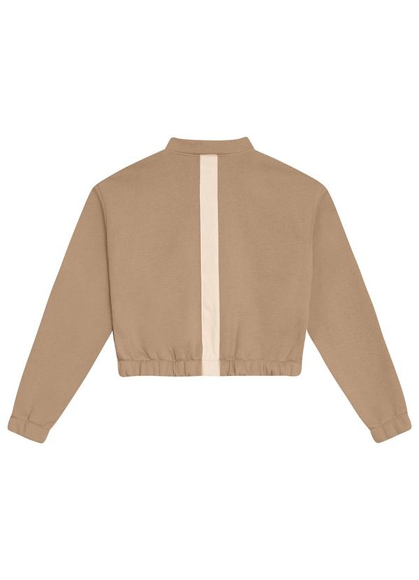 Malwee - Jaqueta Feminina Bomber em Moletom Bege 6