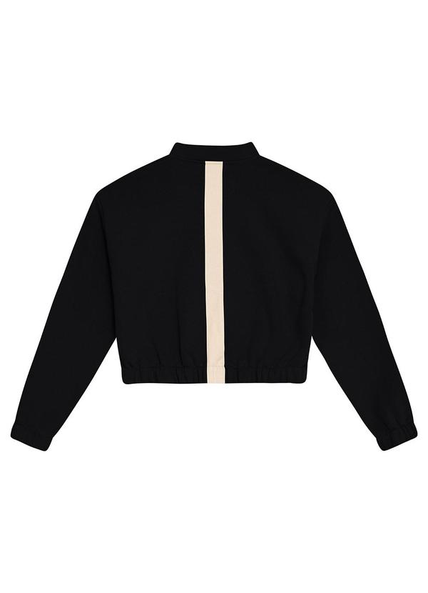 Malwee - Jaqueta Feminina Bomber em Moletom Preto 6