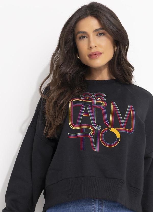 Farm - Moletom Bordado Logotuca Preto 6