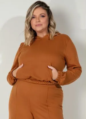 Queima Estoque - Moletom Caramelo com Bolso Canguru - QUEIMA ESTOQUE